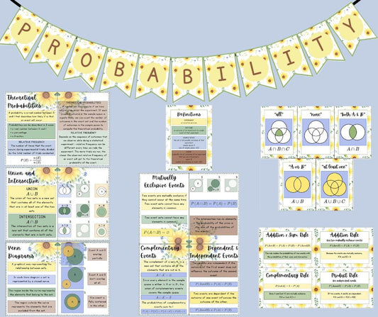 Posters - Probability - Sunflower Theme