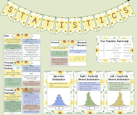 Posters - Statistics - Sunflower Theme