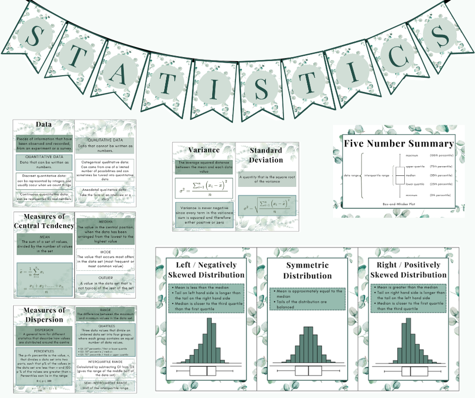 Posters - Statistics - Eucalyptus Theme