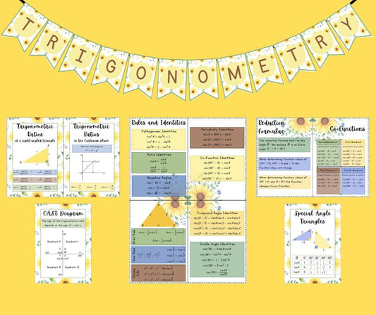 Posters - Trigonometry - Sunflower Theme