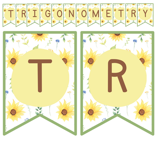 Flags - Trigonometry Heading - Sunflowers