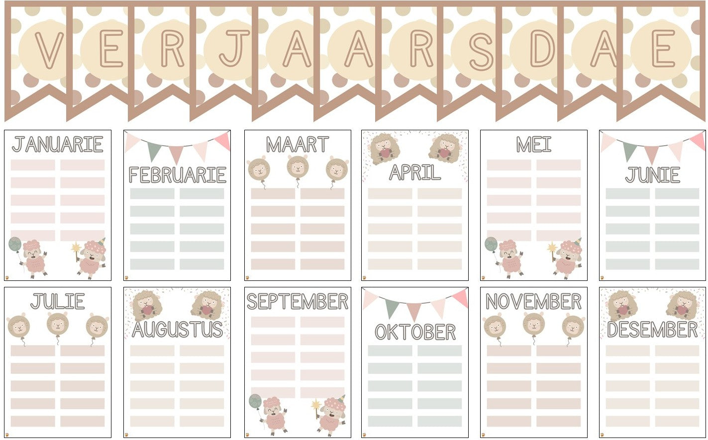 Vlaggies - Verjaarsdae