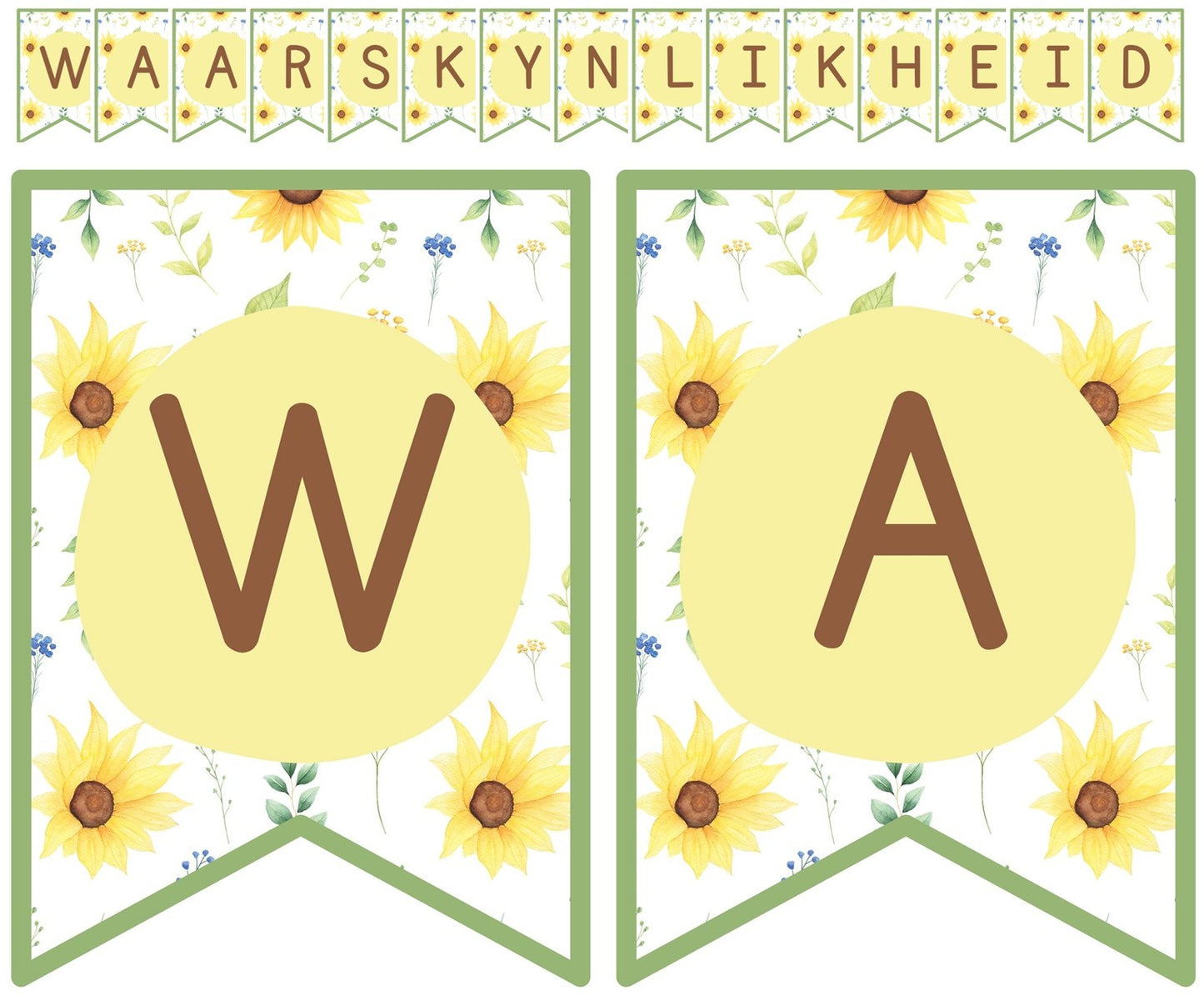Plakkate - Waarskynlikheid - Sonneblom Tema